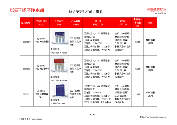 净水器价格-净水器价格大全一览表