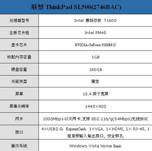 联想sl500-联想sl500笔记本配置