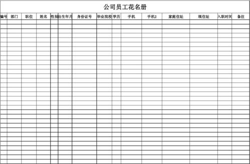 职工花名册表格-职工花名册表格图片